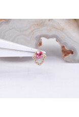 BVLA Rianna with Padparadscha Sapphire in 14k Yellow Gold Threadless End by BVLA!