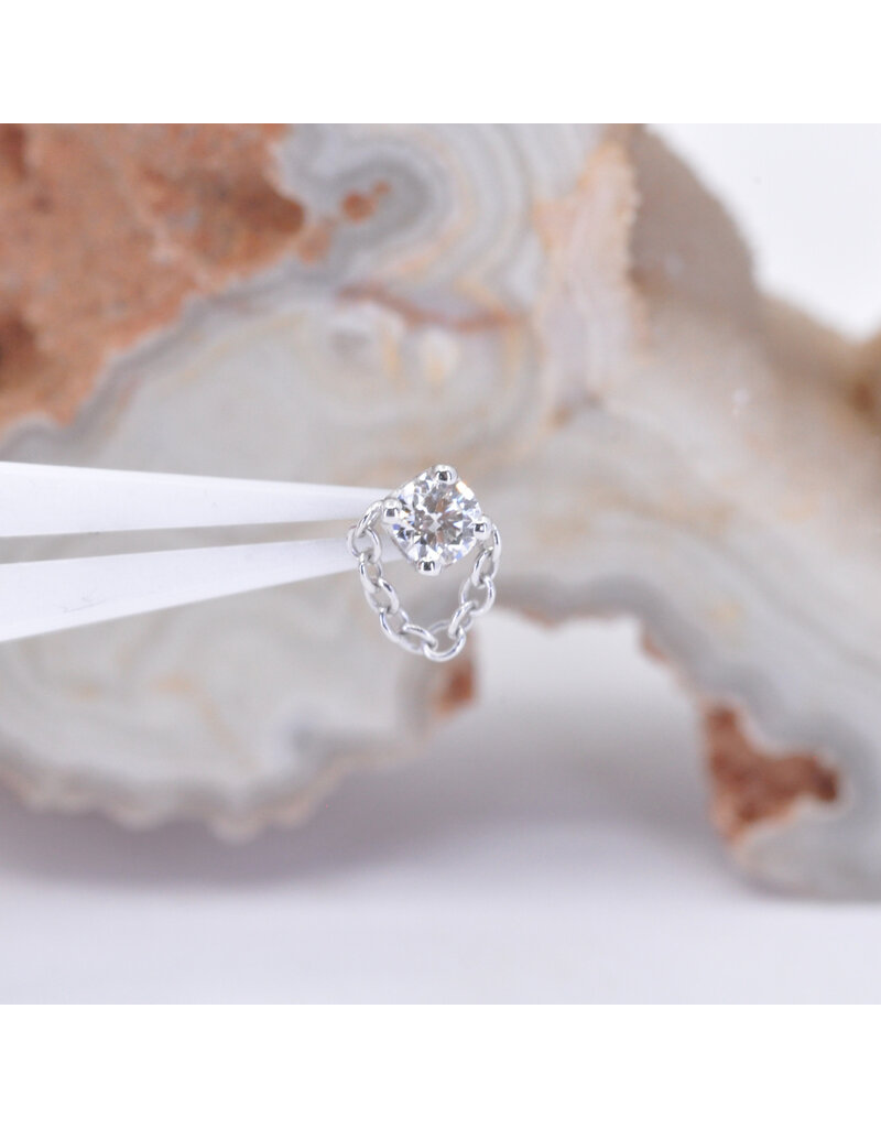 BVLA Rianna with Genuine VS Diamond in 14k Gold Threadless Ends by BVLA!