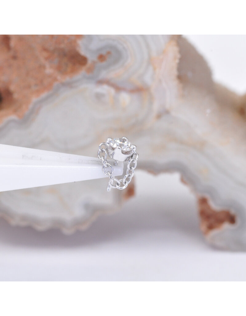 BVLA Rianna with Genuine VS Diamond in 14k Gold Threadless Ends by BVLA!