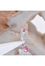 BVLA 16g 1/4" Rianna with Padparadscha Sapphire in 14k White Gold Rook Curve by BVLA!