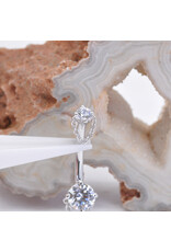 BVLA 14g 7/16" Rianna with CZ in 14k White Gold Navel Curve by BVLA!