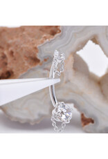 BVLA 14g 7/16" Rianna with CZ in 14k White Gold Navel Curve by BVLA!