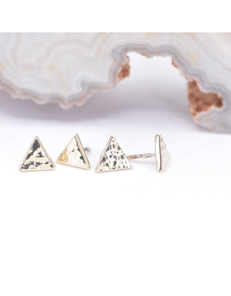 BVLA Hammered Triangle 14k Gold Threadless Ends by BVLA!