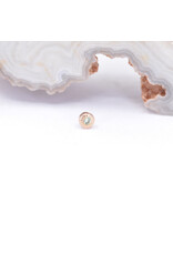 BVLA 2.5mm Pave Circle with Genuine Grade AA Tsavorite Garnet in 14k Rose Gold Threadless End by BVLA!