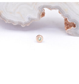 BVLA 2.5mm Pave Circle Tsavorite Garnet Rose Gold Threadless Ends