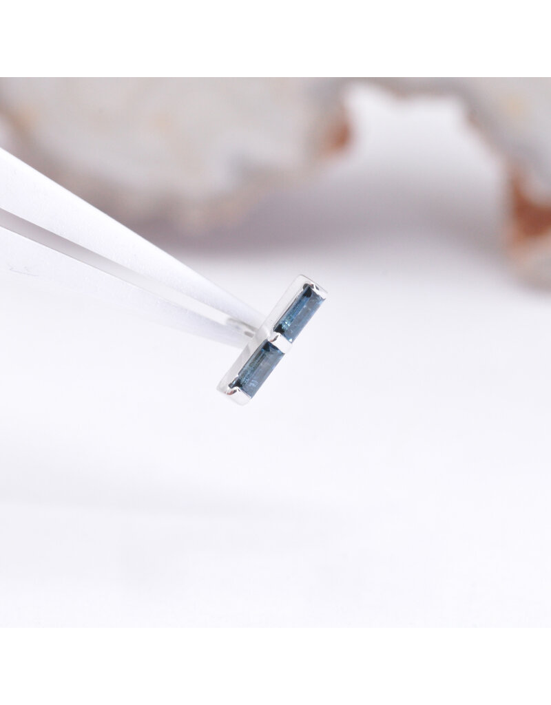 BVLA Rosalia with Grade AA London Blue Topaz in 14k White Gold Threadless End by BVLA!