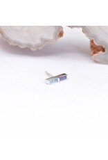BVLA Rosalia with Swiss Blue Topaz and Genuine Grade AA Iolite in 14k White Gold Threadless End by BVLA!