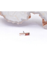 BVLA Rosalia with Grade AA Garnet and CZ in 14k Rose Gold Threadless End by BVLA!