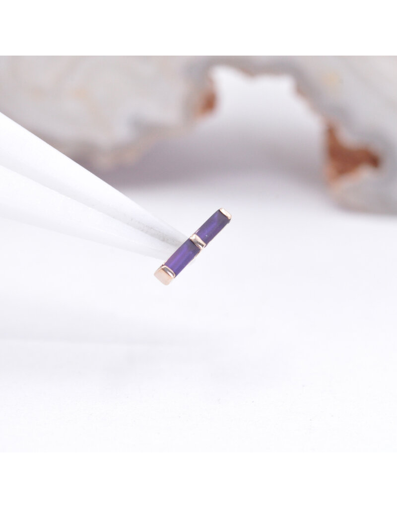 BVLA Rosalia with Sandblasted Grade AA Amethyst in 14k Rose Gold Threadless End by BVLA!
