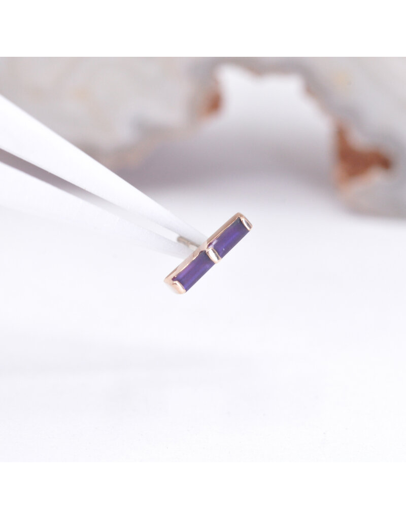 BVLA Rosalia with Sandblasted Grade AA Amethyst in 14k Rose Gold Threadless End by BVLA!