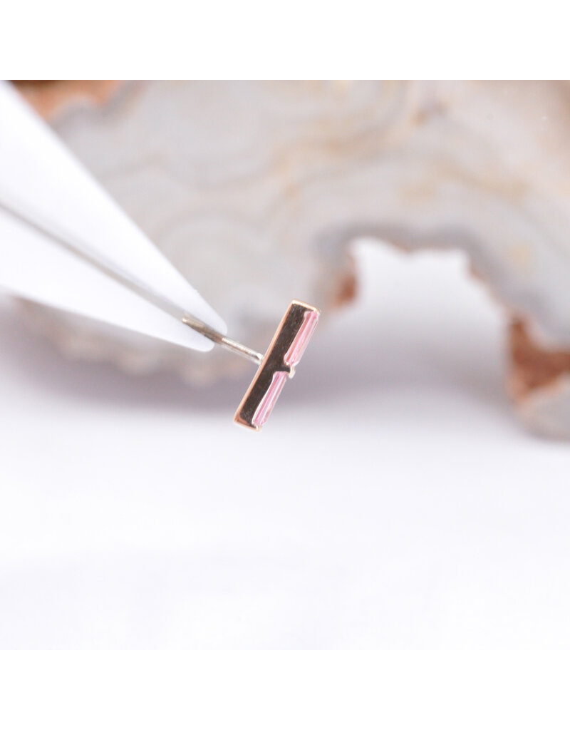 BVLA Rosalia with Padparadscha Sapphire in 14k Yellow Gold Threadless End by BVLA!