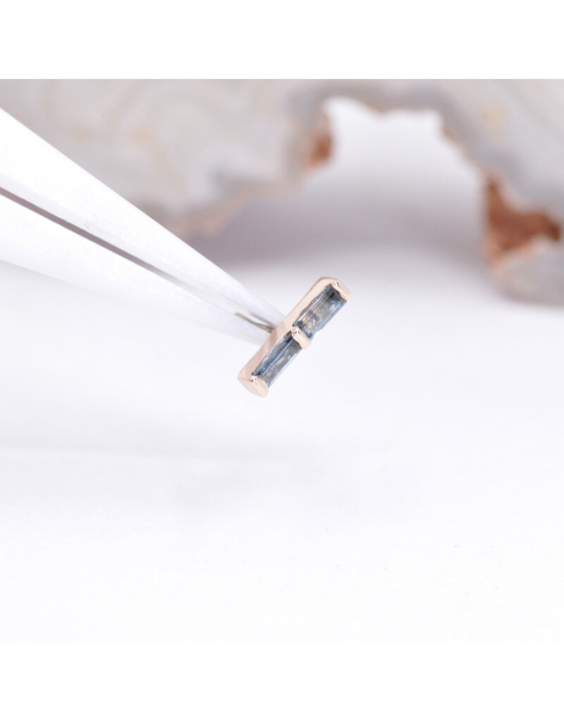 BVLA Rosalia with Grade AA London Blue Topaz in 14k Rose Gold Threadless End by BVLA!
