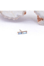 BVLA Rosalia with Grade AA London Blue Topaz in 14k Rose Gold Threadless End by BVLA!