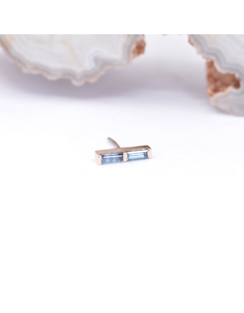 BVLA Rosalia with Grade AA London Blue Topaz in 14k Rose Gold Threadless End by BVLA!