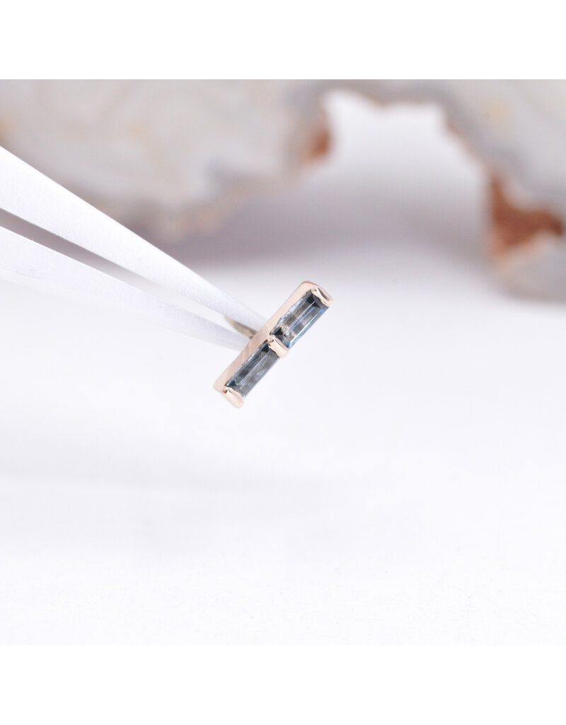 BVLA Rosalia with Grade AA London Blue Topaz in 14k Rose Gold Threadless End by BVLA!