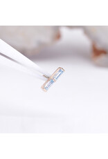 BVLA Rosalia with Swiss Blue Topaz in 14k Rose Gold Threadless End by BVLA!