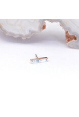 BVLA Rosalia with Swiss Blue Topaz in 14k Rose Gold Threadless End by BVLA!