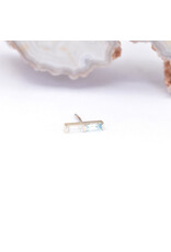 BVLA Rosalia with Swiss Blue Topaz and CZ in 14k Yellow Gold Threadless End by BVLA!