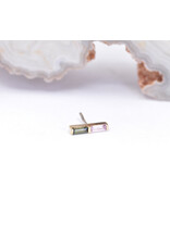 BVLA Rosalia with Green Tourmaline and Light Pink Sapphire in 14k Yellow Gold Threadless End by BVLA!