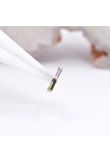 BVLA Rosalia with Green Tourmaline and Light Pink Sapphire in 14k Yellow Gold Threadless End by BVLA!