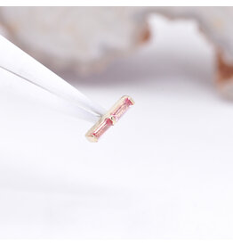 BVLA Rosalia Padparadscha Sapphire Yellow Gold Threadless End