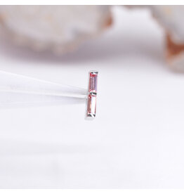 BVLA Rosalia Padparadscha Sapphire White Gold Threadless End