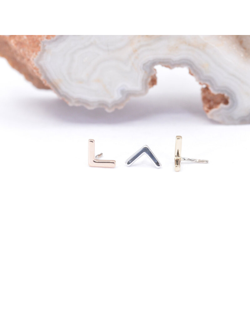 BVLA Flat V 14k Gold Threadless Ends by BVLA!