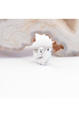 BVLA Left Facing French Kiss with Grade AAA Genuine Opals in 14k White Gold 16g Threaded End by BVLA!