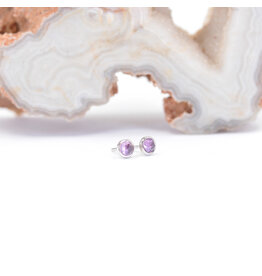 BVLA 2mm Rhodolite White Gold Threadless Ends