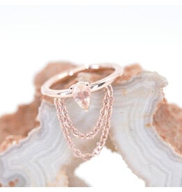 BVLA Call me! Sunstone Rose Gold 16g 3/8" Seam Ring