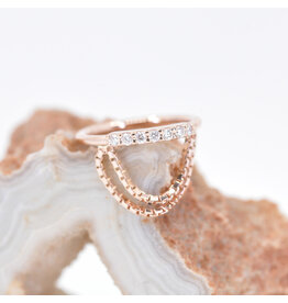 BVLA Machina 18g Seam Ring with Box Chains and Diamonds