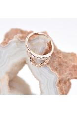 BVLA 18g Machina Seam Rings with Genuine VS  Diamonds in 14k Gold by BVLA!