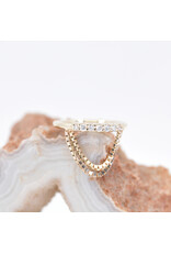 BVLA 18g Machina Seam Rings with Genuine VS  Diamonds in 14k Gold by BVLA!