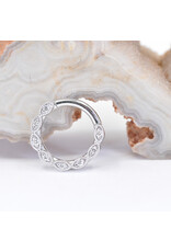 BVLA 16g 5/16" Violet Clicker Ring with Genuine VS Diamonds in 14k White Gold by BVLA!