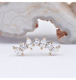 BVLA Sara Diamond Yellow Gold 16g Threaded End