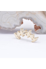 BVLA Sara with Genuine VS Diamonds in 14k Yellow Gold 16g Threaded End by BVLA!