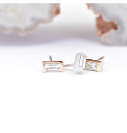 BVLA Baguette Bar Diamond Threadless Ends 14k Gold Threadless Ends