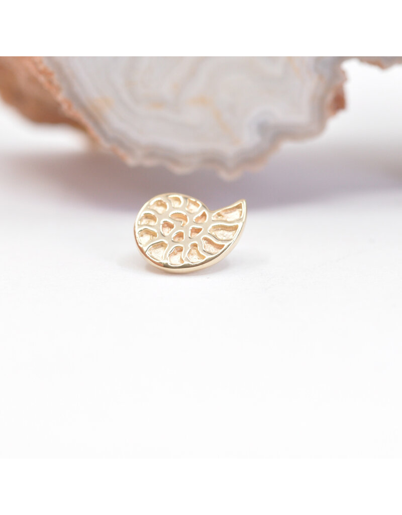BVLA Nautilus 16g Threaded Ends in 14k Gold by BVLA!
