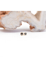 BVLA 2mm Cup with Rose Cut Black Diamond in 14k Yellow Gold Threadless Ends by BVLA!