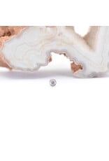 BVLA 2mm Cup with Rose Cut Chalcedony in 14k White Gold Threadless Ends by BVLA!