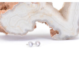 BVLA 2mm Chalcedony White Gold Threadless Ends