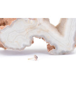 BVLA 2mm Cup with Rose Quartz Cabochon in 14k Rose Gold Threadless Ends by BVLA!