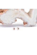 BVLA 2mm Cup with Rose Quartz Cabochon in 14k Rose Gold Threadless Ends by BVLA!