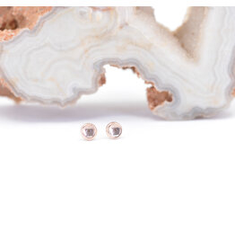 BVLA 2mm Rose Quartz Rose Gold Threadless Ends