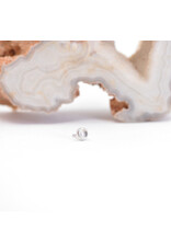 BVLA 2mm Cup with Rose Quartz Cabochon in 14k White Gold Threadless Ends by BVLA!