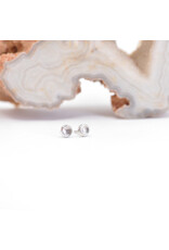 BVLA 2mm Cup with Rose Quartz Cabochon in 14k White Gold Threadless Ends by BVLA!