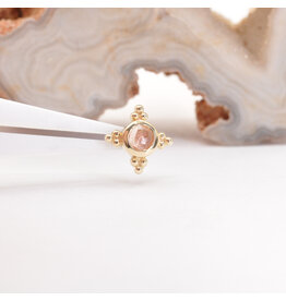 BVLA Mini Kandy Sunstone Yellow Gold 16g Threaded Ends
