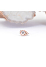 BVLA Pear Harlequin with Diamond in 14k Gold Threadless Ends by BVLA!
