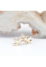 BVLA Athena with CZ in 14k Yellow Gold 16g Threaded End by BVLA!