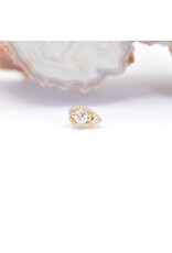 BVLA Pear Harlequin with Diamond in 14k Gold Threadless Ends by BVLA!